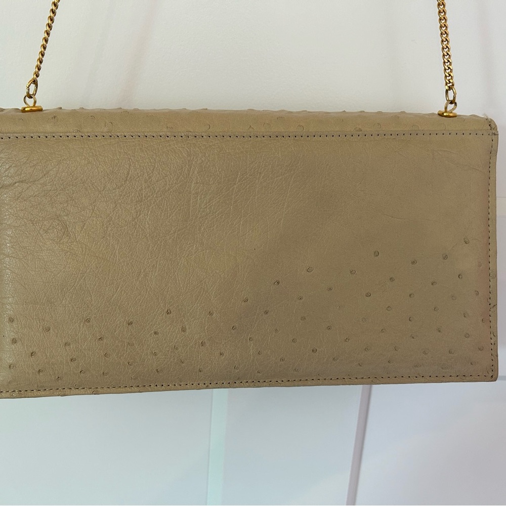 Vintage Corbeau Curio Genuine Ostrich Skin Clutch/Chain Purse. Great Condition - Picture 3 of 16